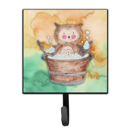 Carolines Treasures Owl Bathing Watercolor Leash or Key Holder BB7342SH4